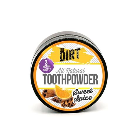 My magical dirt brightening dental powder